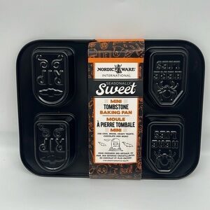 Nordic Ware Mini Tombstone Halloween Non-Stick Cake Baking Pans Discontinued‎